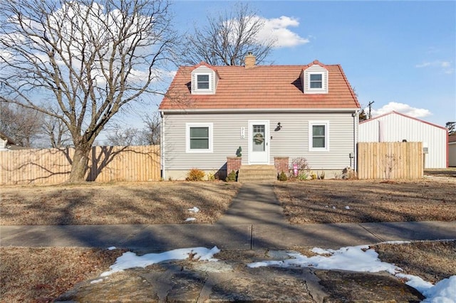 view of cape cod home