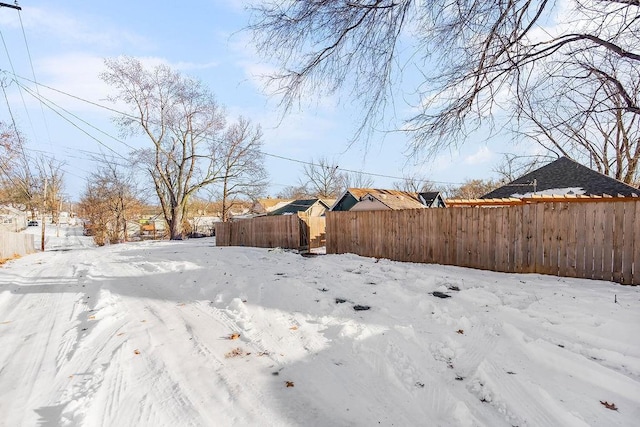 view of snowy yard