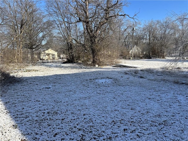 view of snowy yard