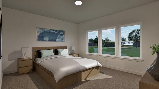 view of carpeted bedroom