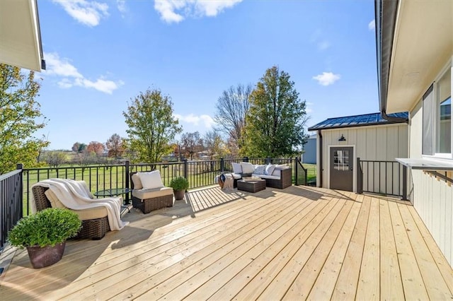 deck with outdoor lounge area