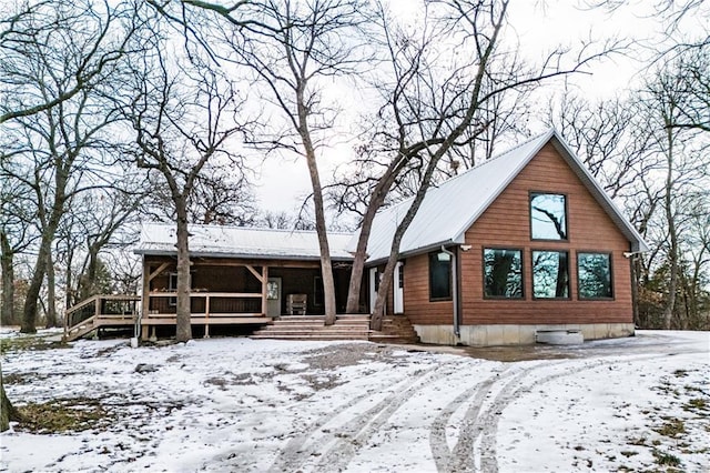 view of log-style house