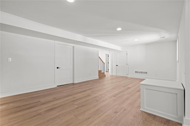 interior space featuring light hardwood / wood-style flooring