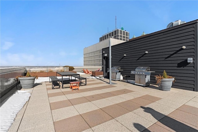 view of patio with area for grilling