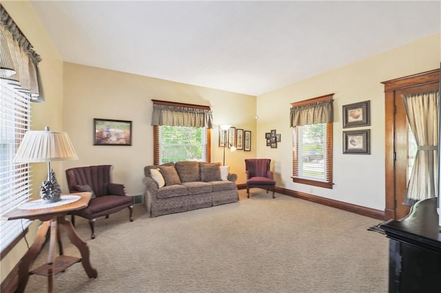 view of carpeted living room