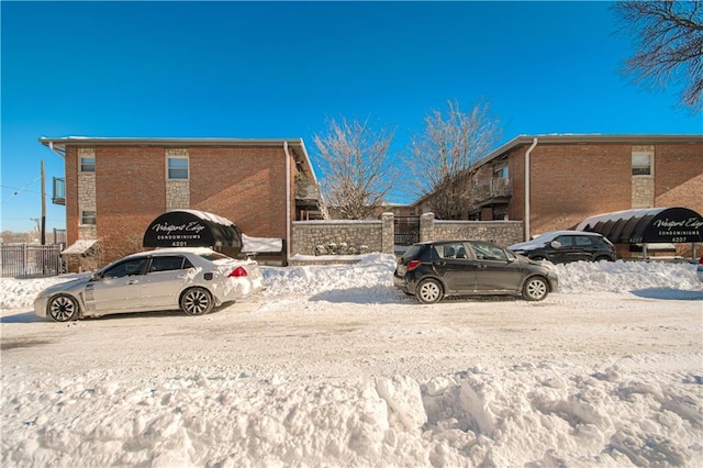 view of snowy exterior