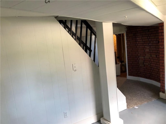 stairs with carpet floors