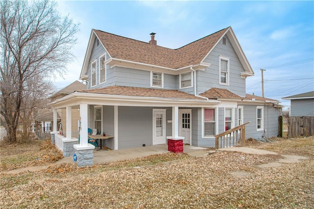 view of front of home featuring a porch