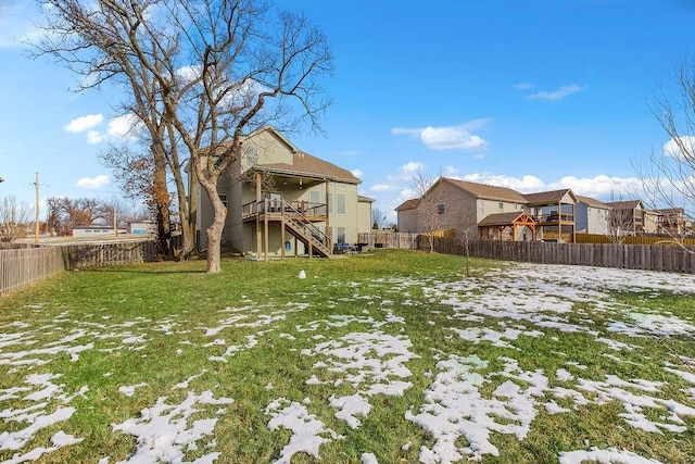 view of snowy yard