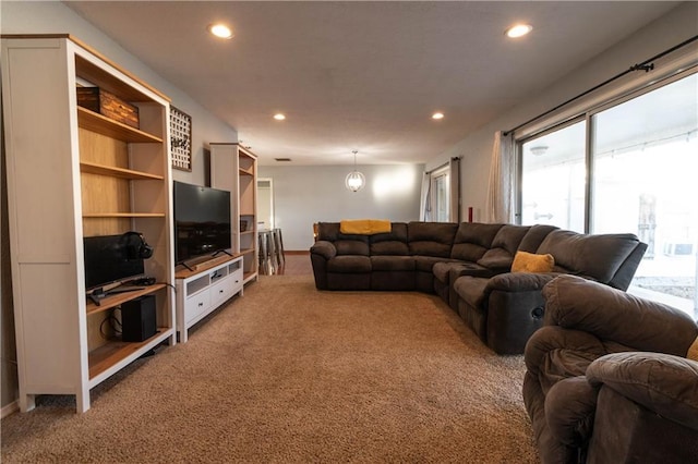 view of carpeted living room