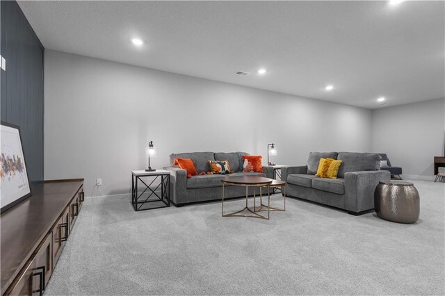 17186 S Heatherwood St, Olathe, KS 66062 - living area featuring carpet floors, recessed lighting, and baseboards