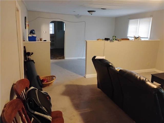 view of carpeted living room