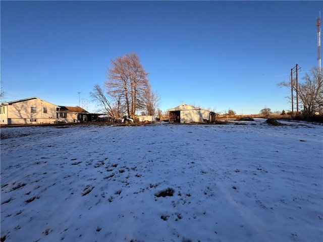 view of snowy yard