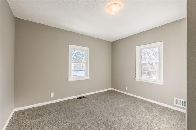 carpeted empty room featuring a healthy amount of sunlight