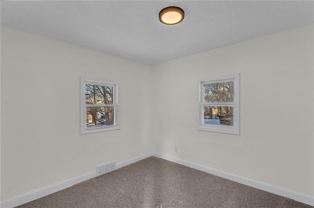 view of carpeted empty room