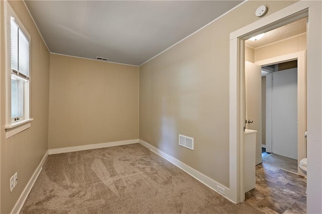 empty room featuring carpet flooring and a healthy amount of sunlight