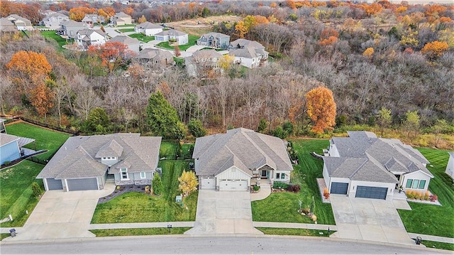 drone / aerial view featuring a residential view