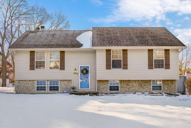 view of split foyer home