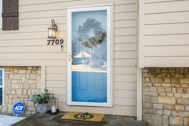 view of doorway to property