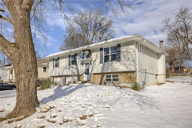 view of split foyer home