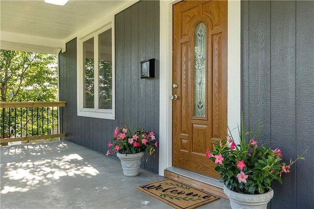 view of doorway to property