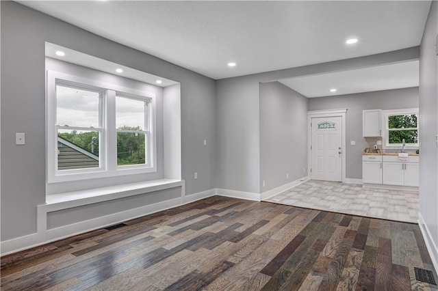 interior space featuring hardwood / wood-style flooring