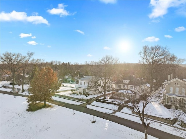 view of snowy aerial view