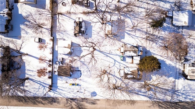 view of snowy aerial view