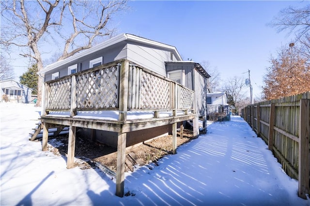 exterior space with a wooden deck