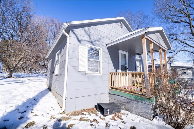 exterior space with covered porch