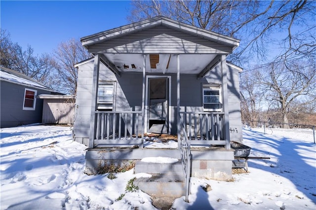 view of bungalow-style home