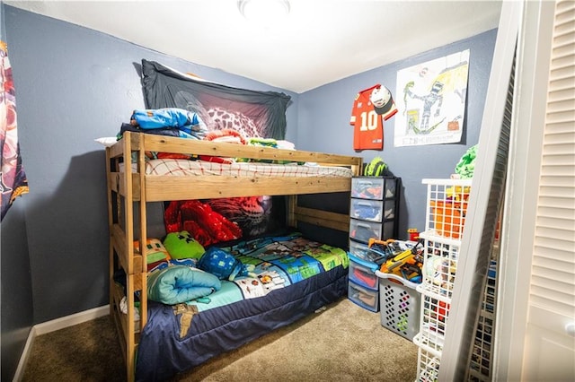 bedroom with carpet
