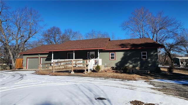 view of front of house featuring a garage