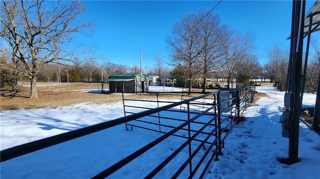 view of snowy yard