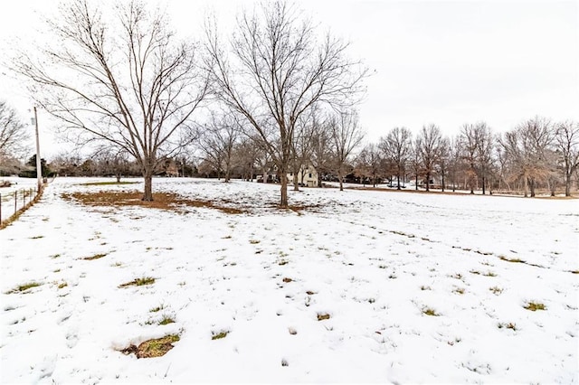 view of snowy yard