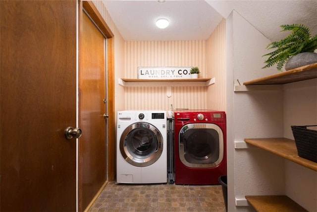 laundry room with separate washer and dryer