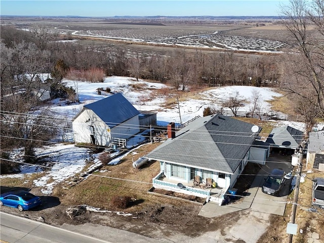 view of snowy aerial view