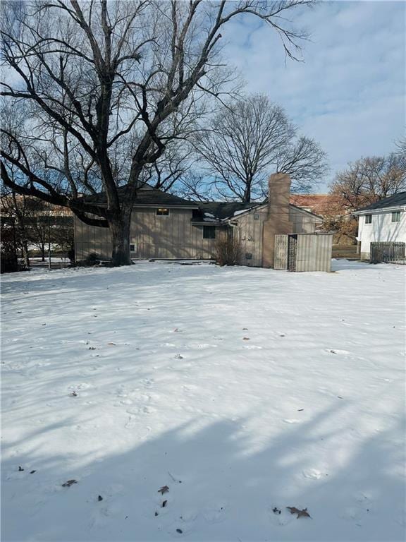 view of snowy yard