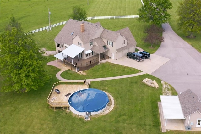 birds eye view of property