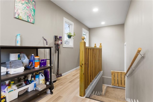 interior space featuring light hardwood / wood-style floors