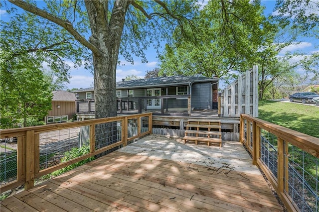 10609 NW Meadow Lane Dr, Parkville, MO 64152 - view of wooden terrace
