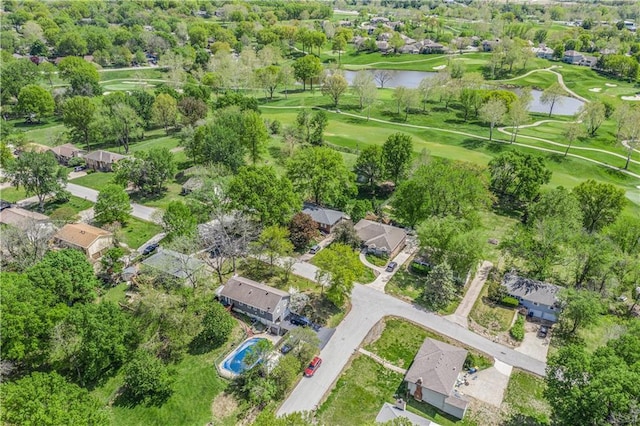 10609 NW Meadow Lane Dr, Parkville, MO 64152 - drone / aerial view with a water view, golf course view, and a residential view
