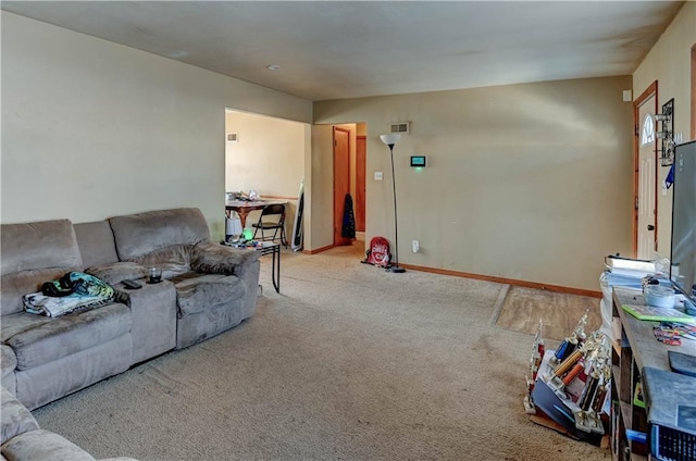 view of carpeted living room