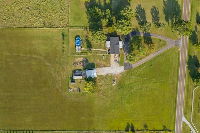 aerial view with a rural view