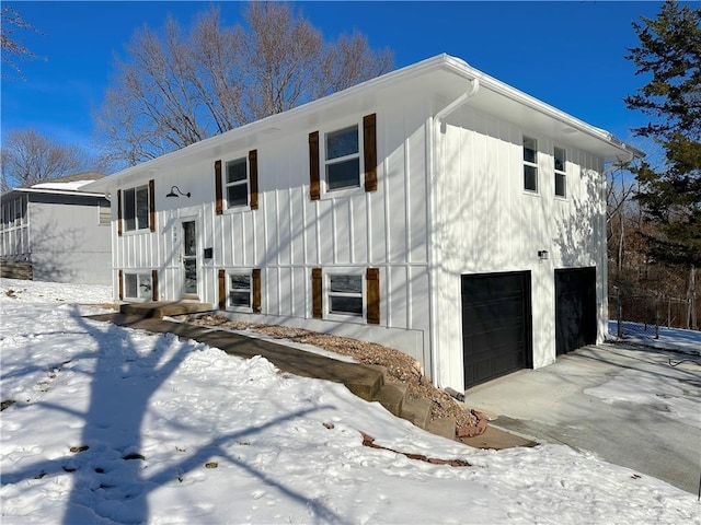 raised ranch with a garage