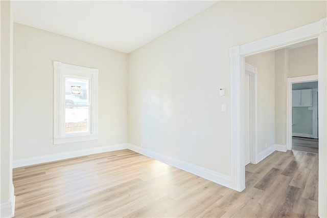 empty room featuring light hardwood / wood-style flooring