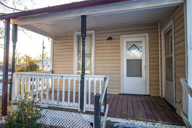 view of doorway to property