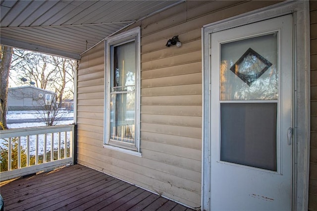 view of doorway to property