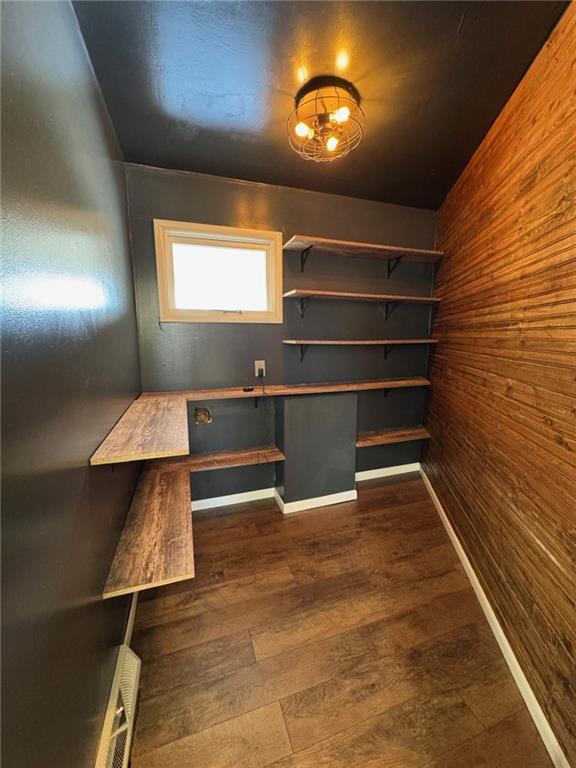 interior space featuring dark hardwood / wood-style floors