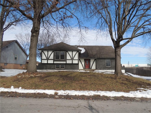 view of tudor-style house